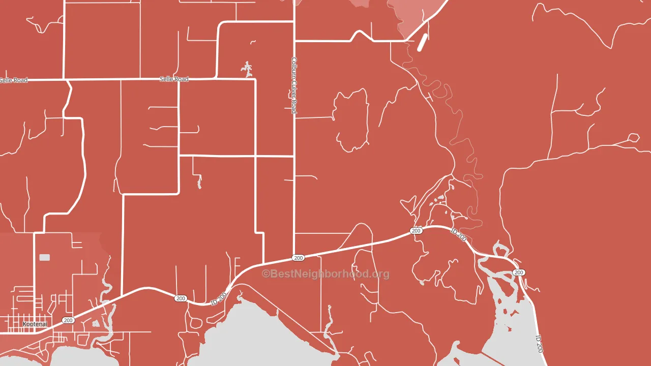 Culver, ID block-group political-lean map