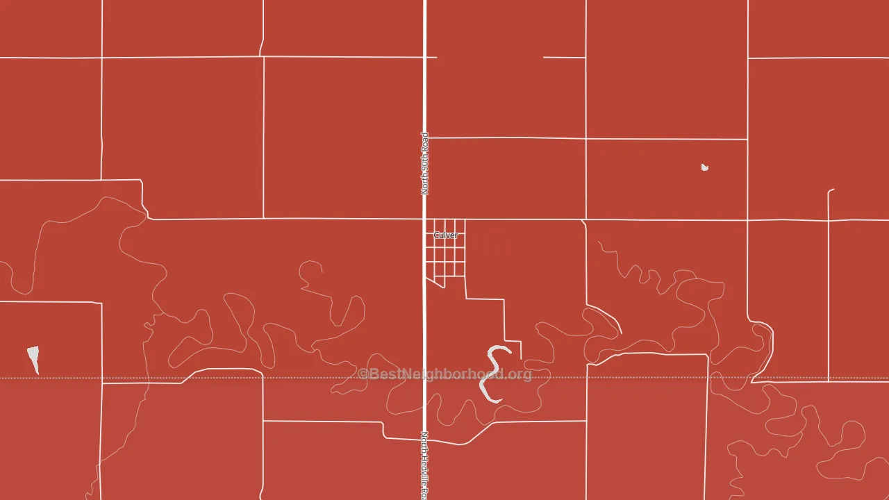Culver, KS block-group political-lean map