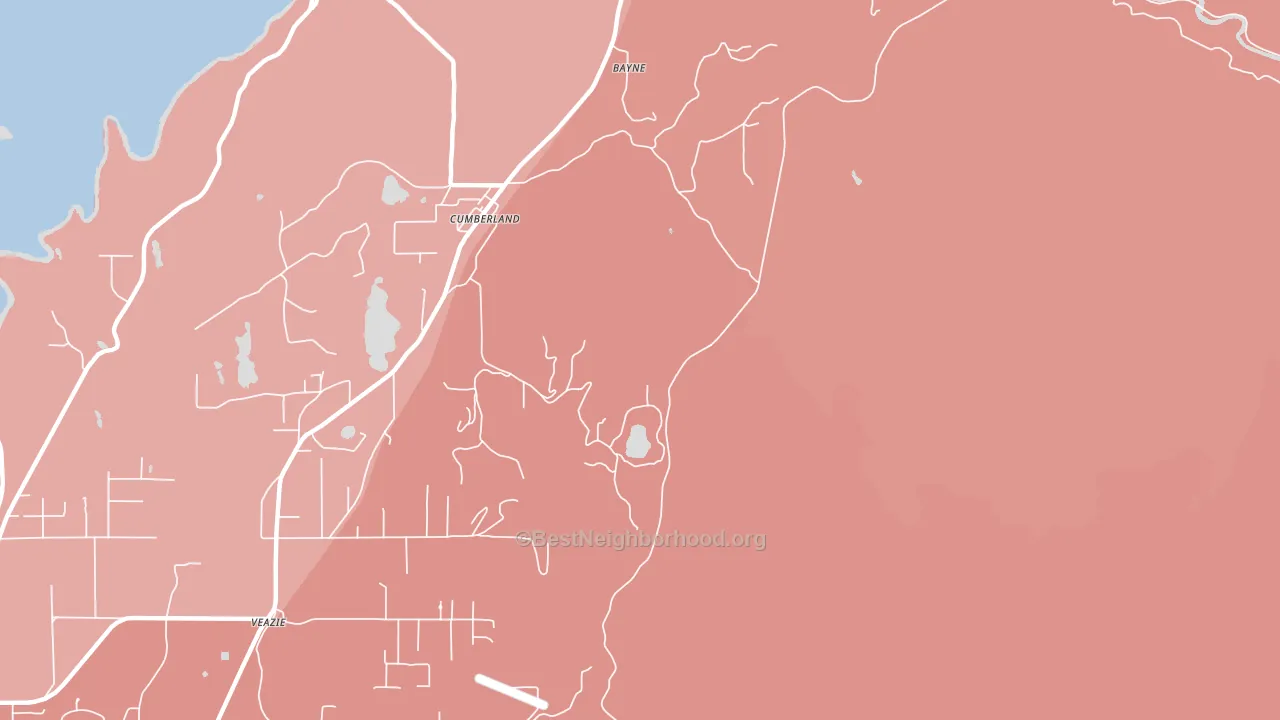Cumberland, WA block-group political-lean map