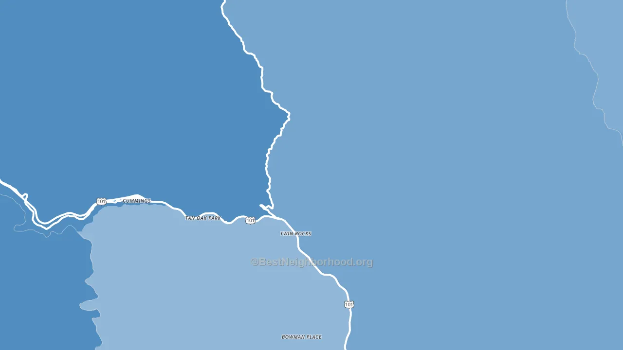Cummings, CA block-group political-lean map