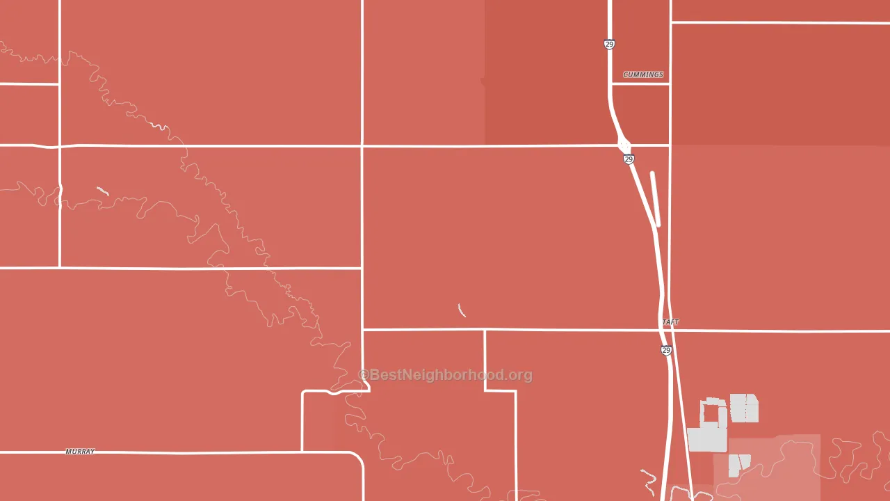 Cummings, ND block-group political-lean map
