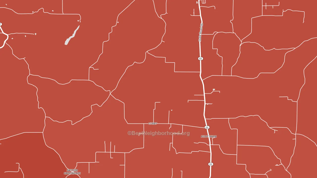 Curby, IN block-group political-lean map