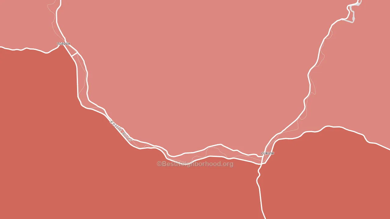 Curlew, WA block-group political-lean map