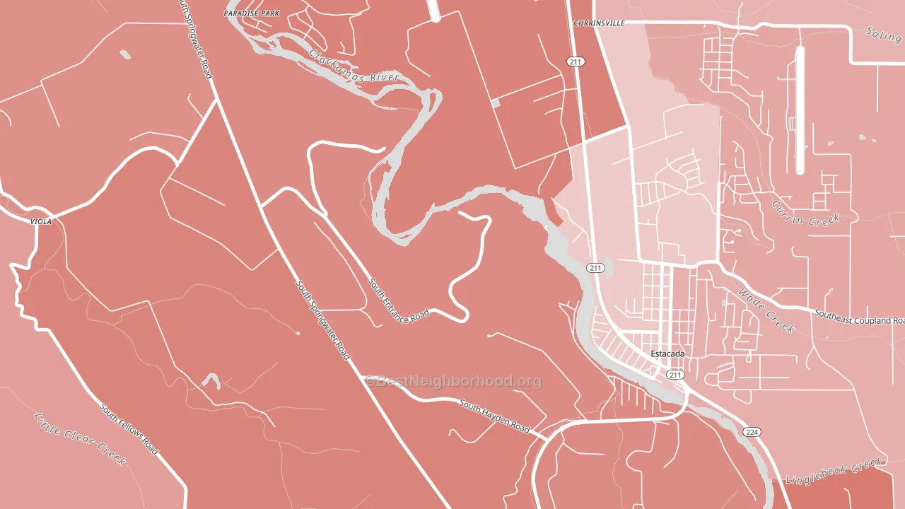 Currinsville, OR block-group political-lean map