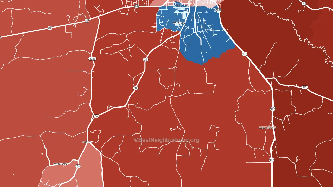 Curry, LA block-group political-lean map