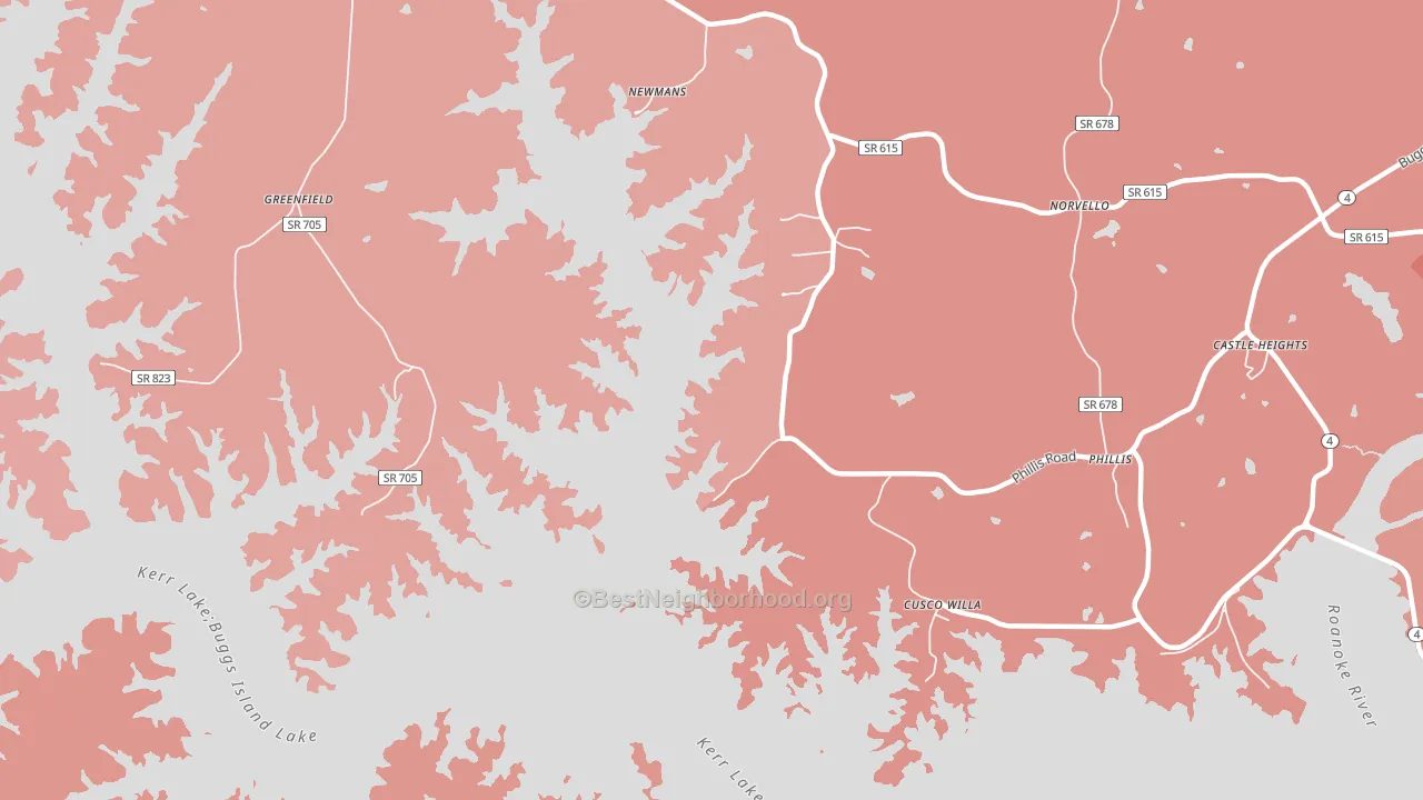 Cusco Willa, VA block-group political-lean map