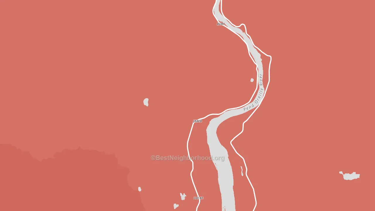Cusick, WA block-group political-lean map