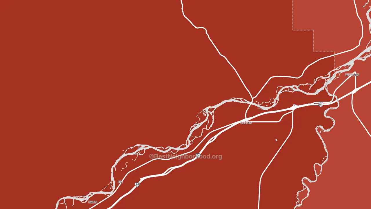 Custer, MT block-group political-lean map