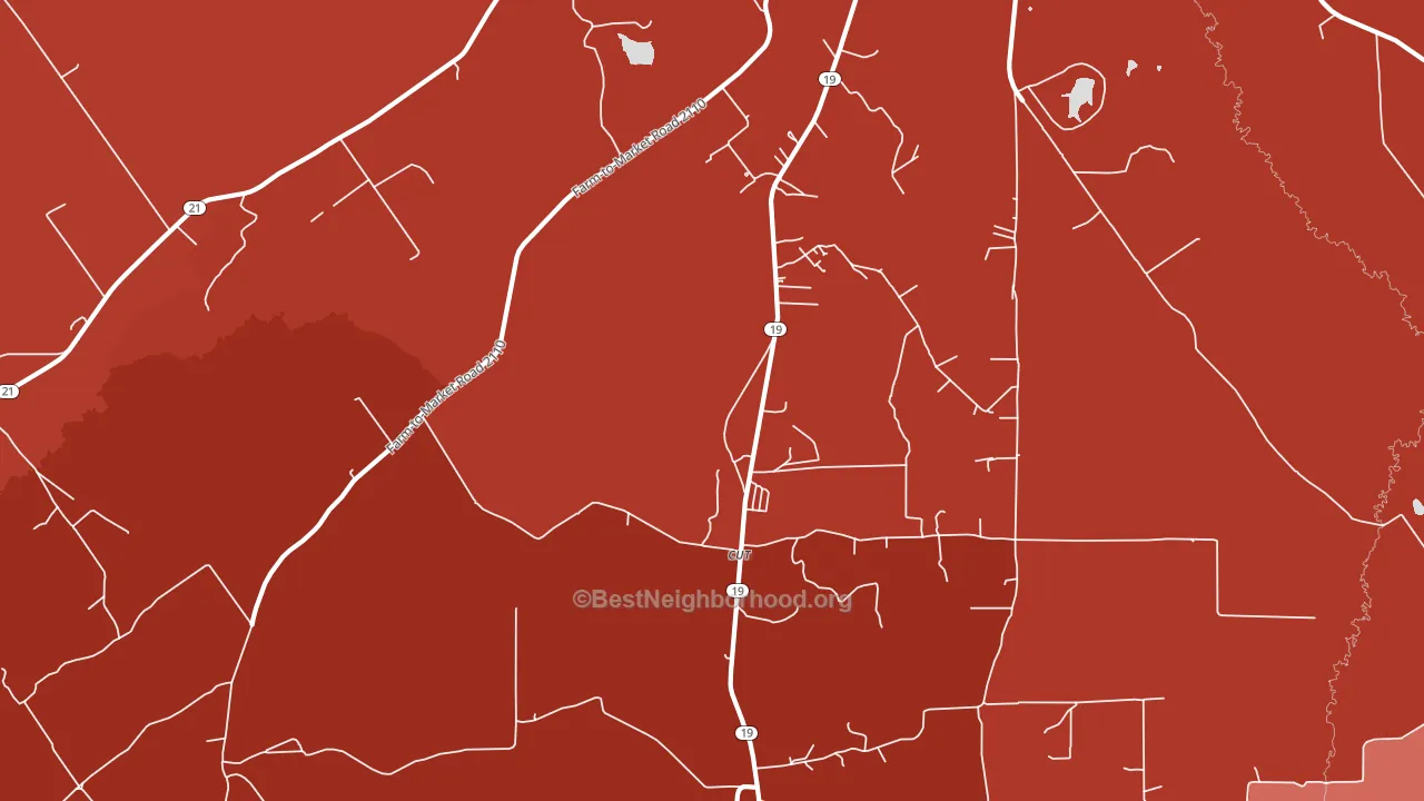 Cut, TX block-group political-lean map