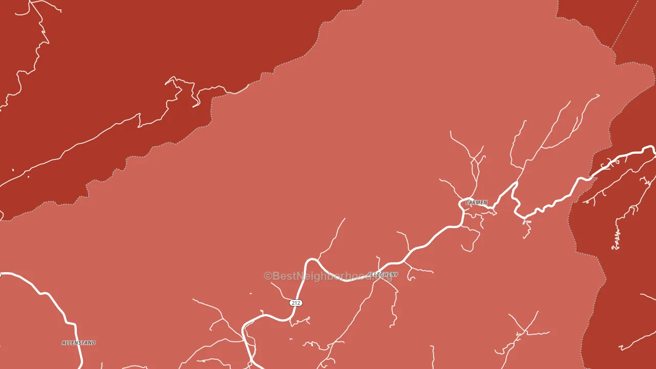 Cutshalltown, NC block-group political-lean map