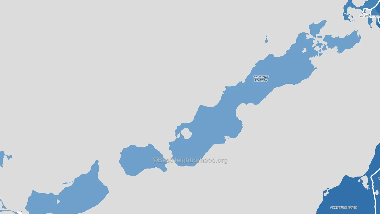 Cuttyhunk, MA block-group political-lean map