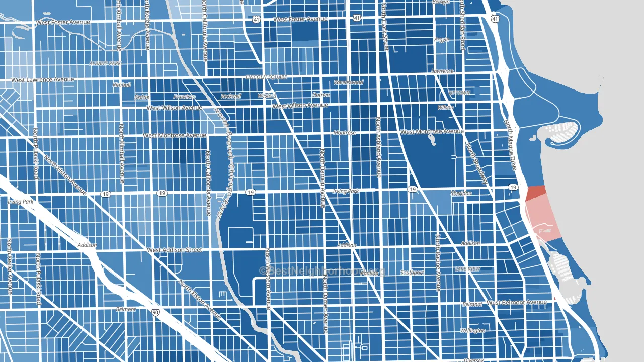 Cuyler, Chicago, IL block-group political-lean map