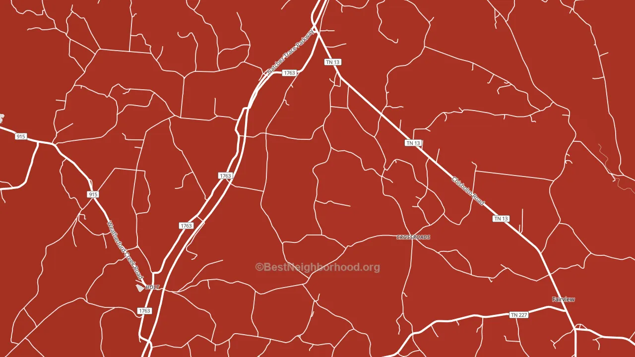 Cypress Inn, TN block-group political-lean map