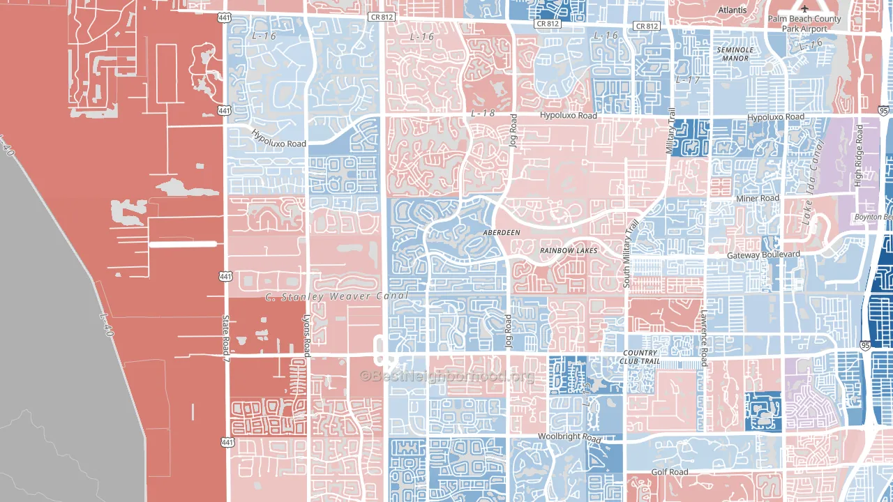 Cypress Quarters, FL block-group political-lean map