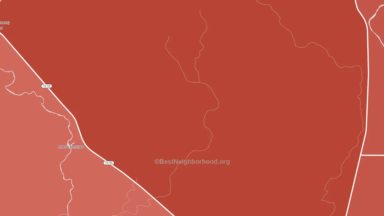 Dabney, TX block-group political-lean map