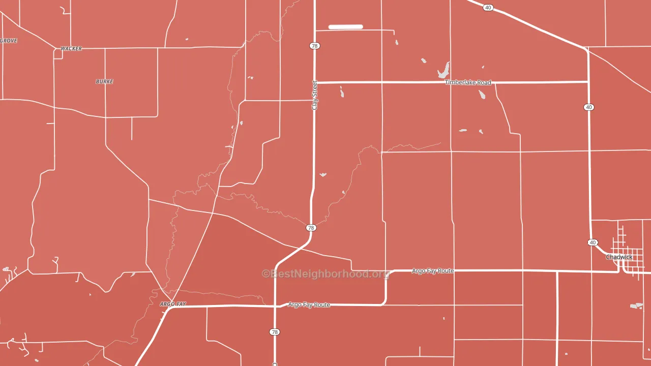 Daggett, IL block-group political-lean map