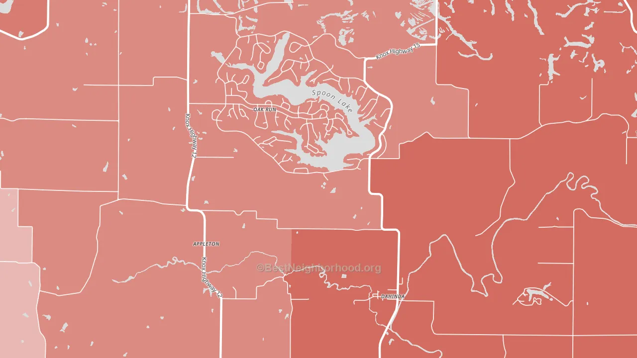 Dahinda, IL block-group political-lean map