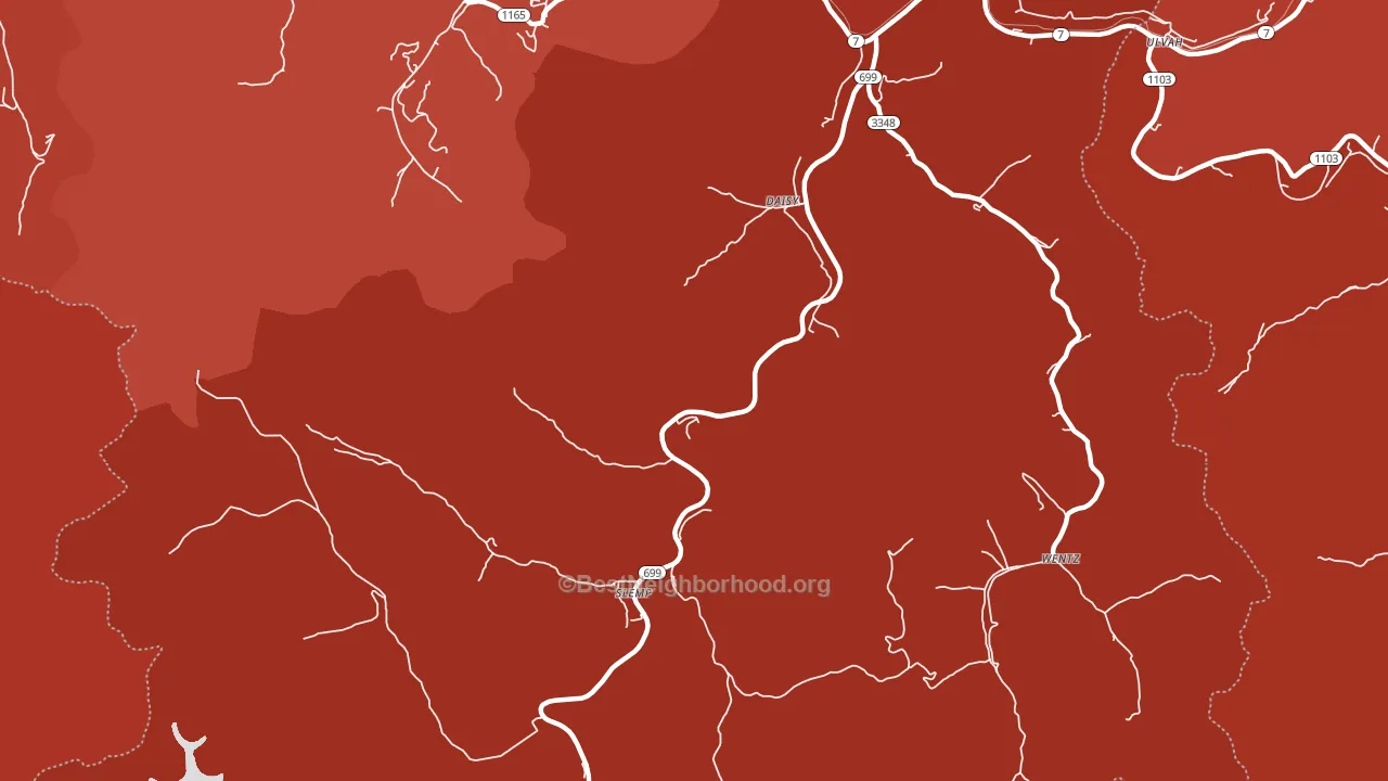 Daisy, KY block-group political-lean map