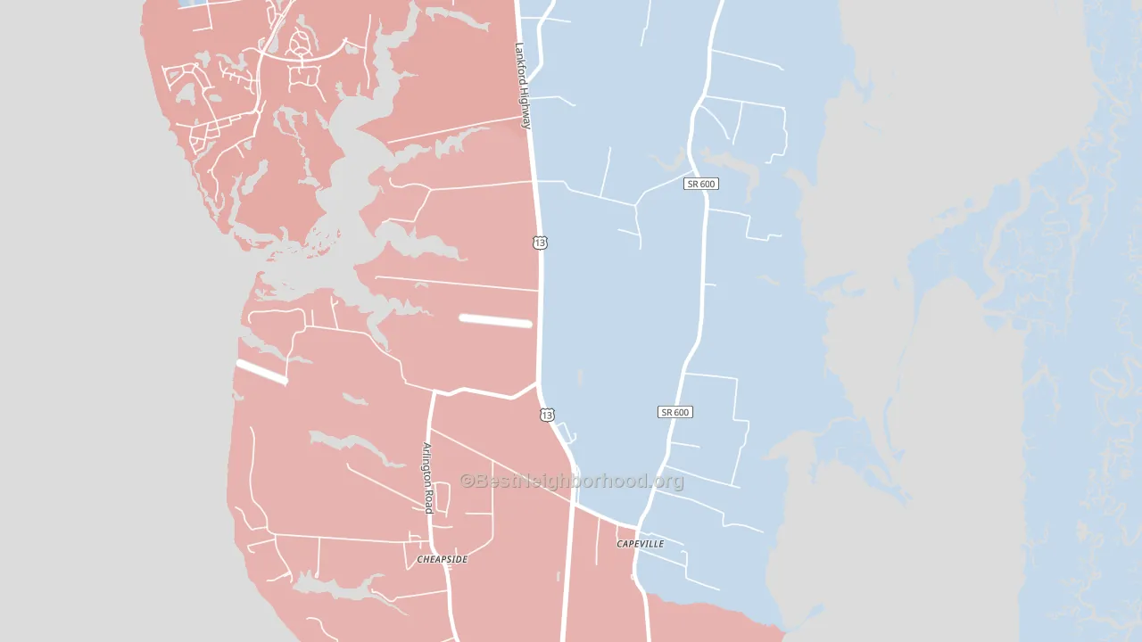 Dalbys, VA block-group political-lean map