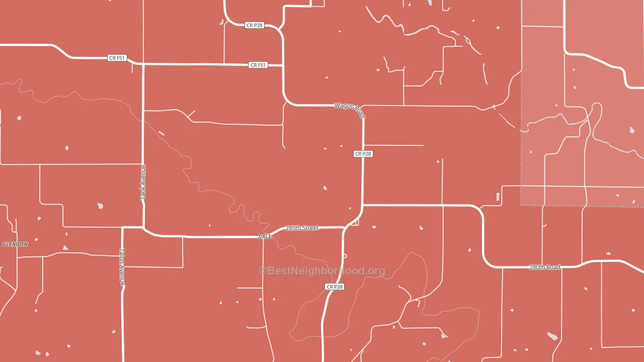 Dale, IA block-group political-lean map