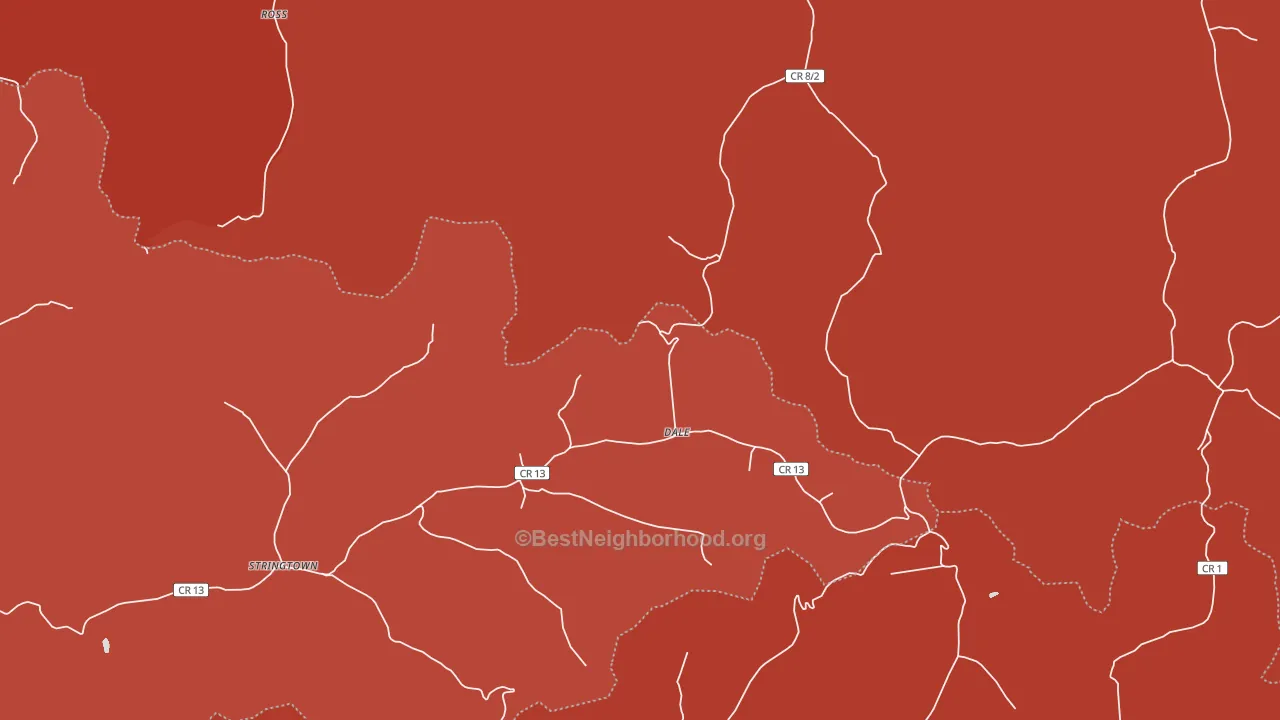 Dale, WV block-group political-lean map
