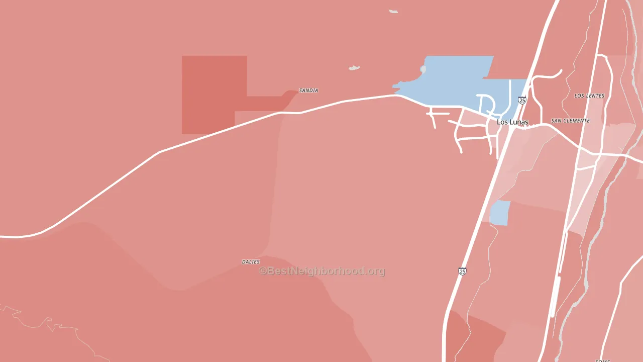 Dalies, NM block-group political-lean map