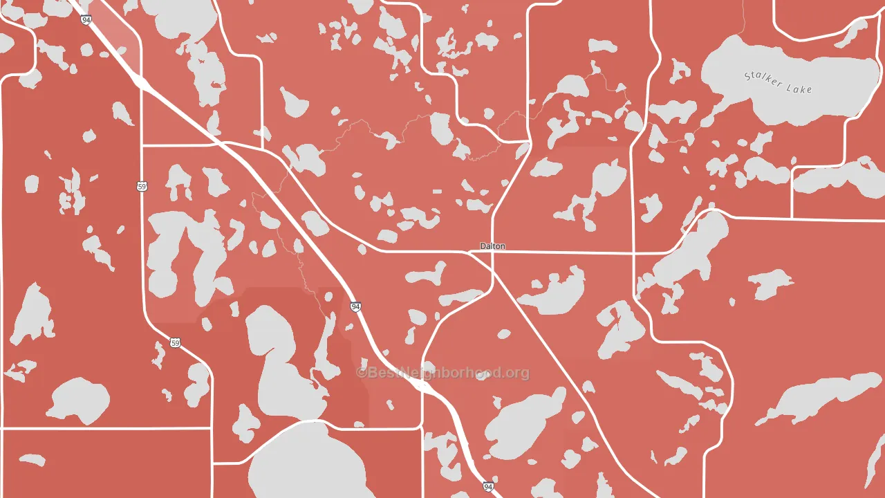 Dalton, MN block-group political-lean map