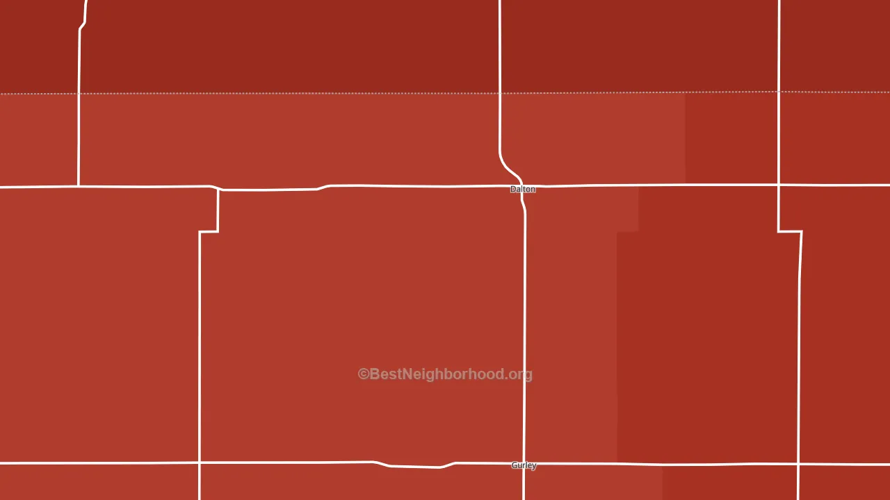 Dalton, NE block-group political-lean map