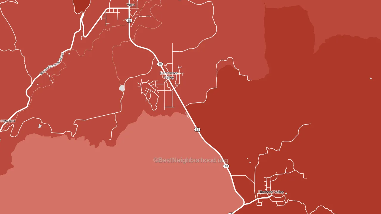 Dammeron Valley, UT block-group political-lean map