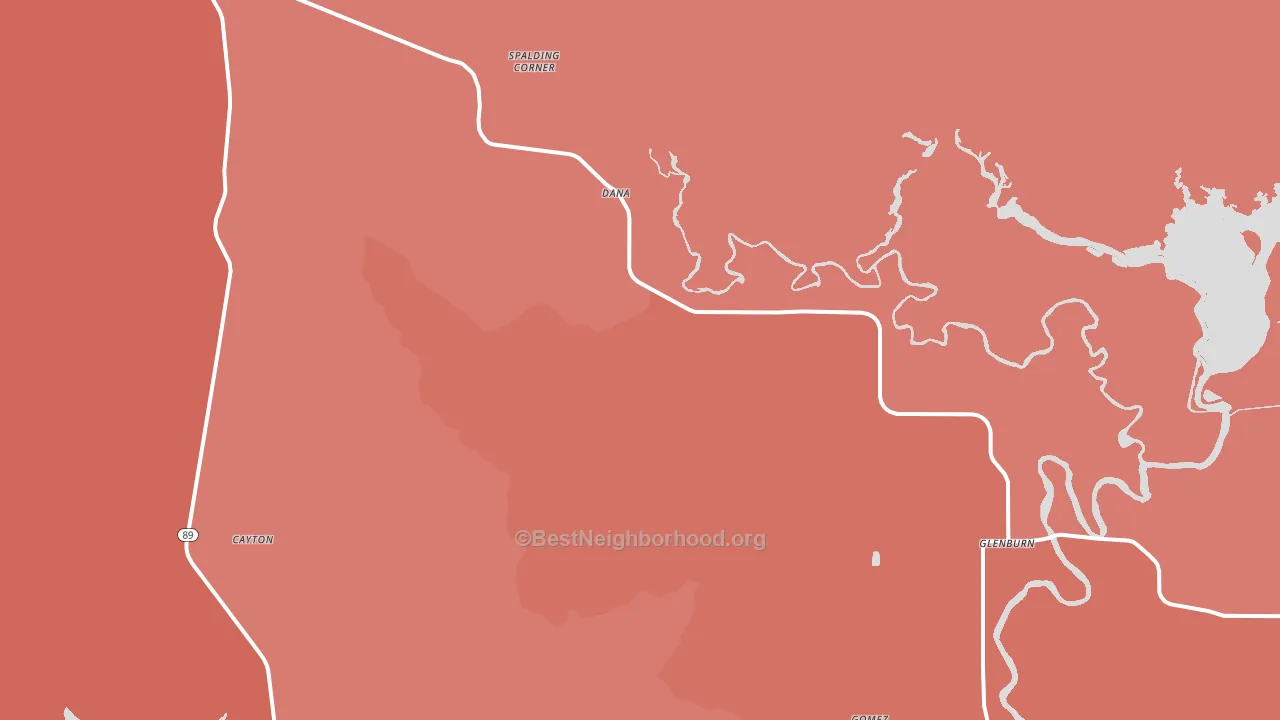 Dana, CA block-group political-lean map