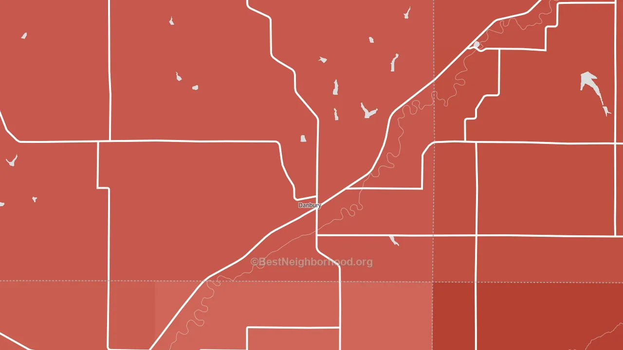 Danbury, IA block-group political-lean map