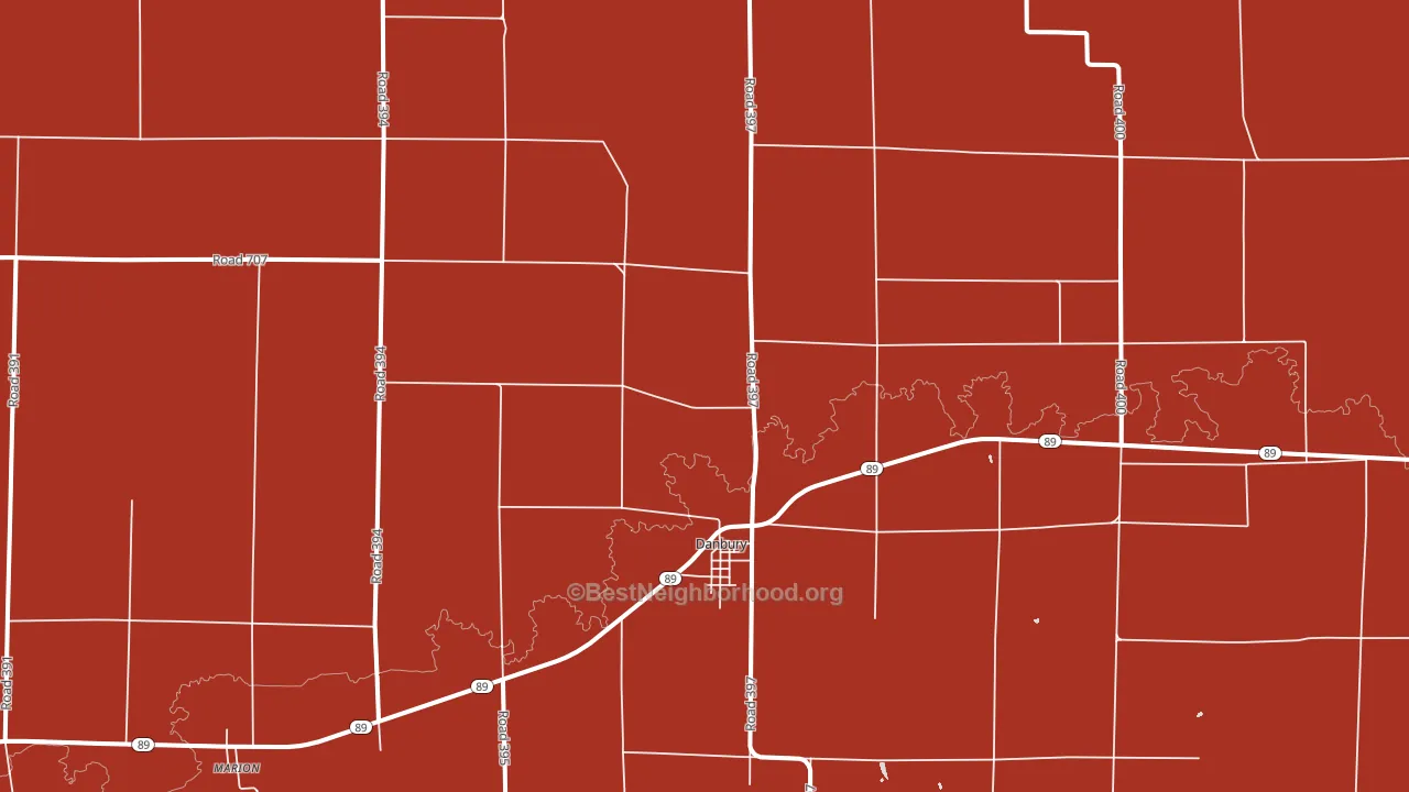 Danbury, NE block-group political-lean map