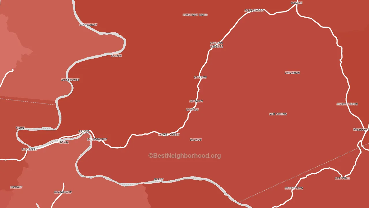 Danese, WV block-group political-lean map