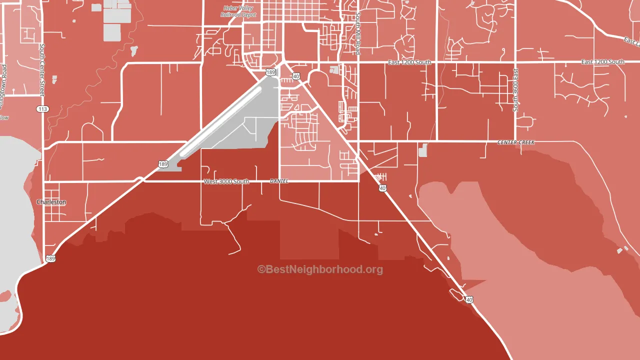 Daniel, UT block-group political-lean map