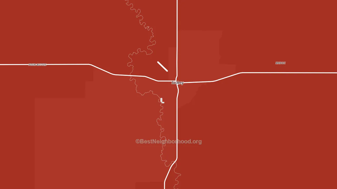 Daniels County, MT block-group political-lean map