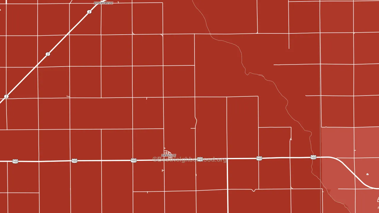 Danville, KS block-group political-lean map