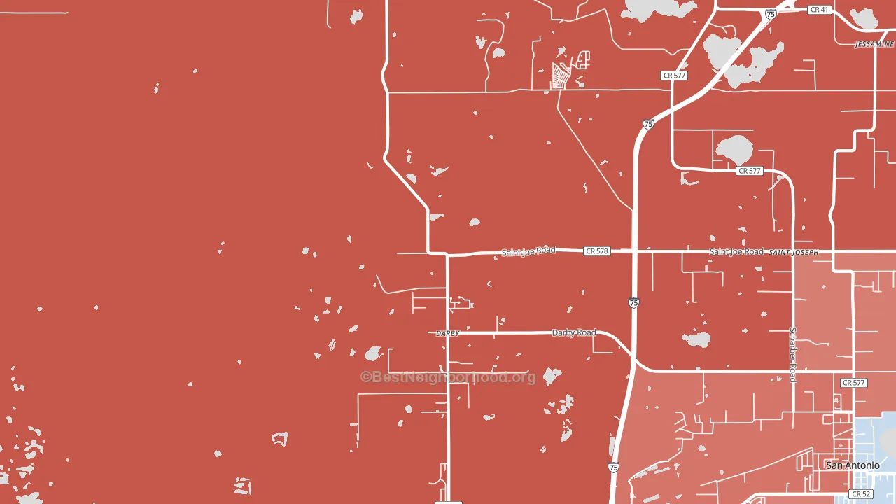 Darby, FL block-group political-lean map