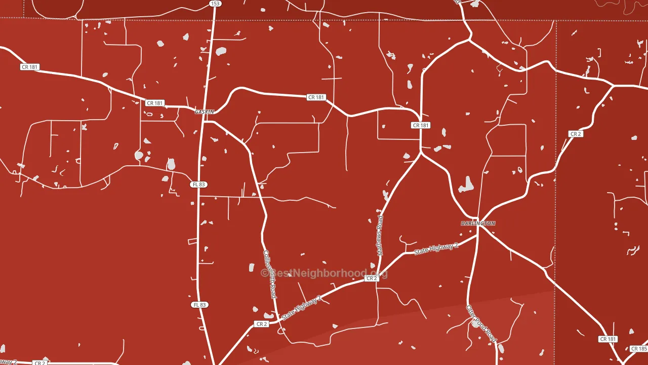 Darlington, FL block-group political-lean map