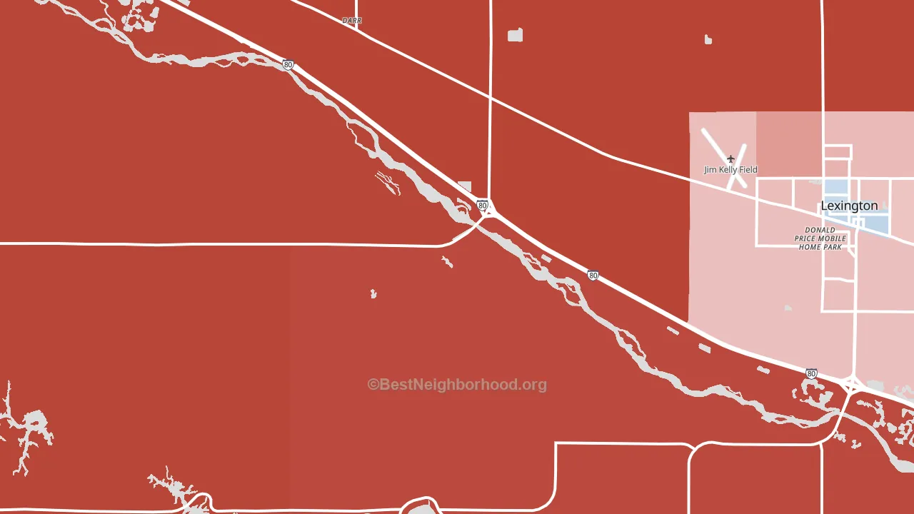 Darr, NE block-group political-lean map