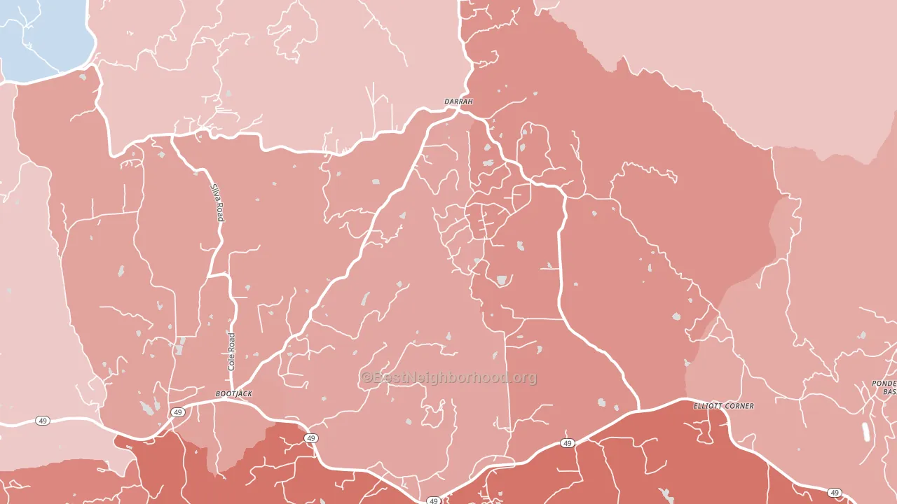 Darrah, CA block-group political-lean map