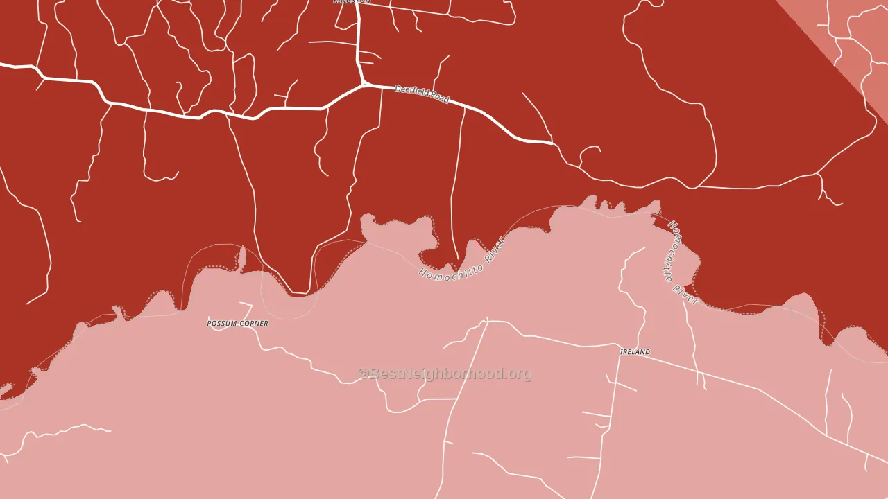 Darrington, MS block-group political-lean map