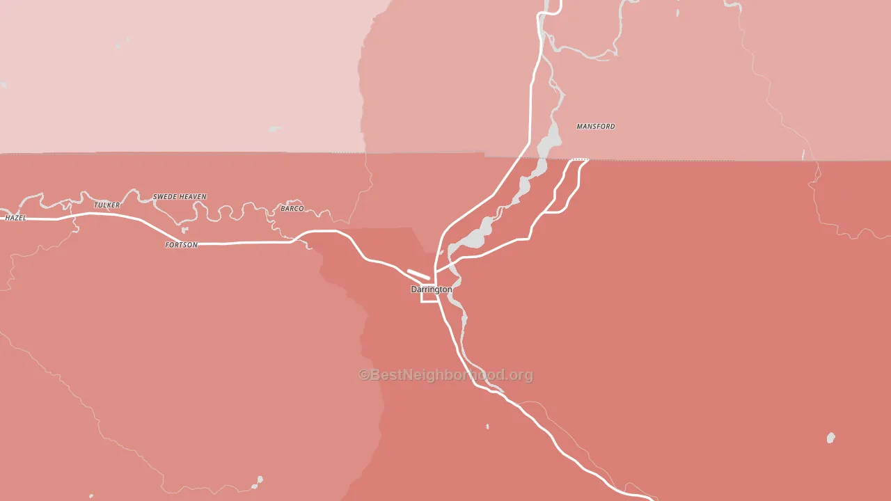 Darrington, WA block-group political-lean map