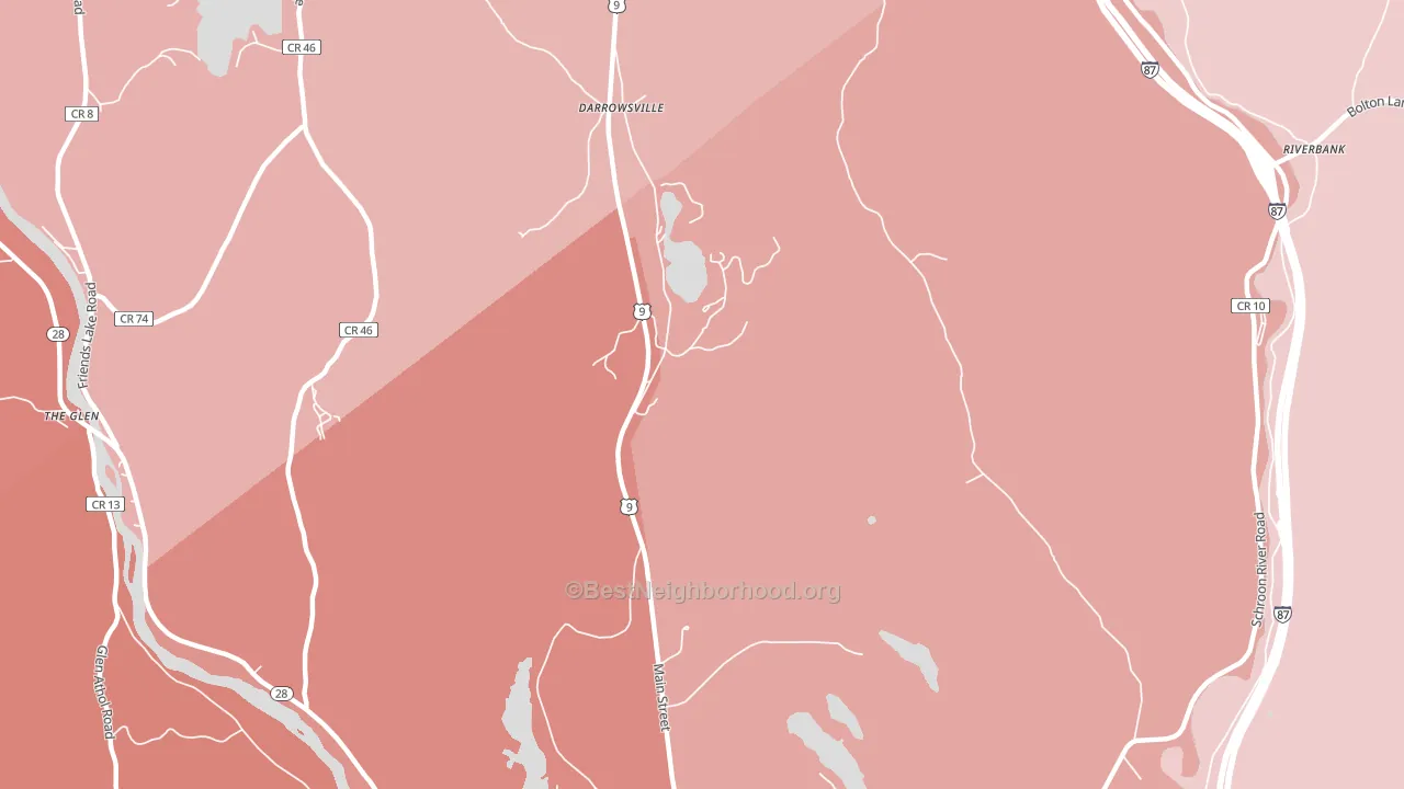 Darrowsville, NY block-group political-lean map