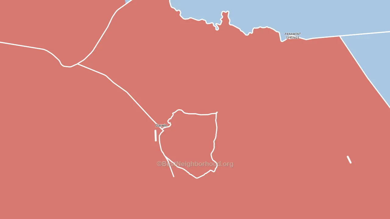 Darwin, CA block-group political-lean map
