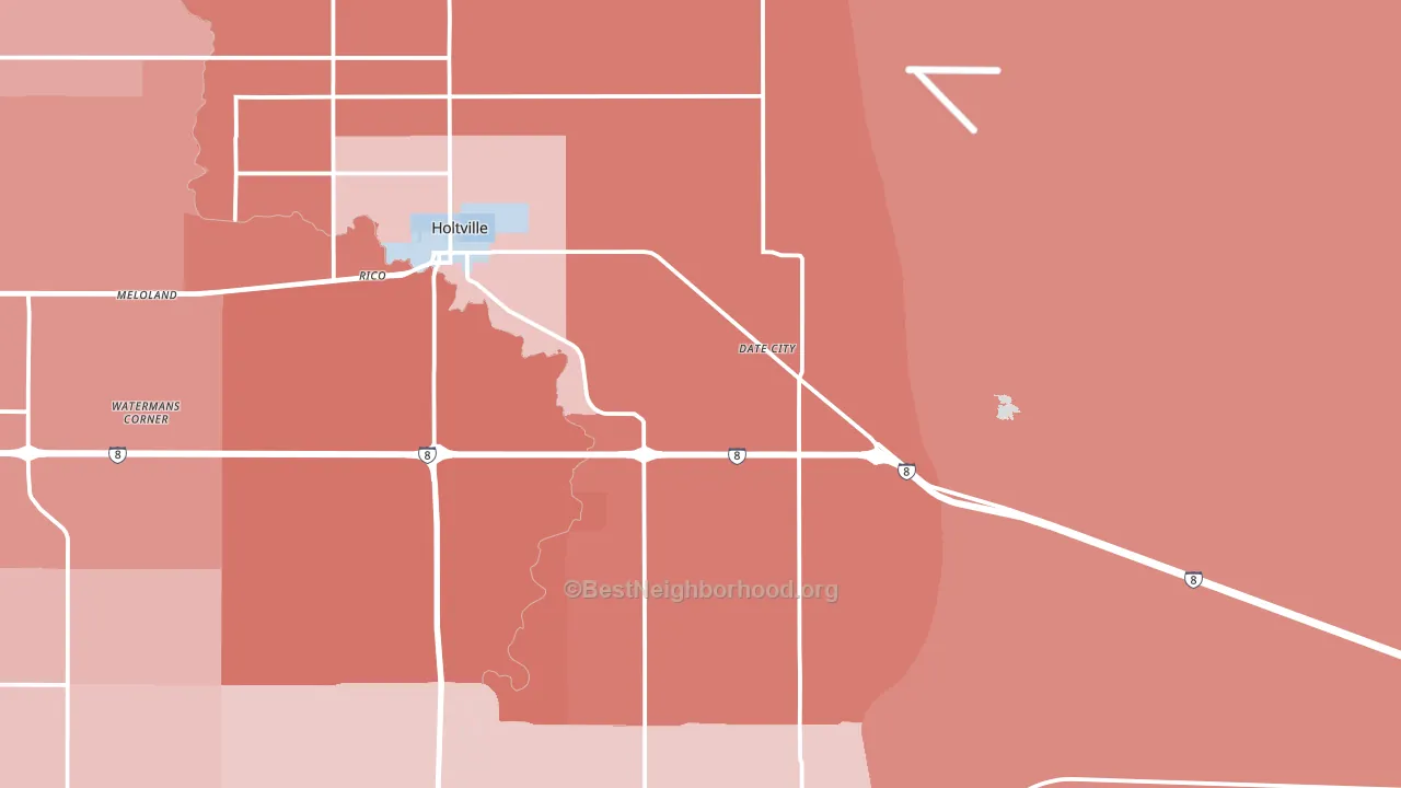 Date City, CA block-group political-lean map