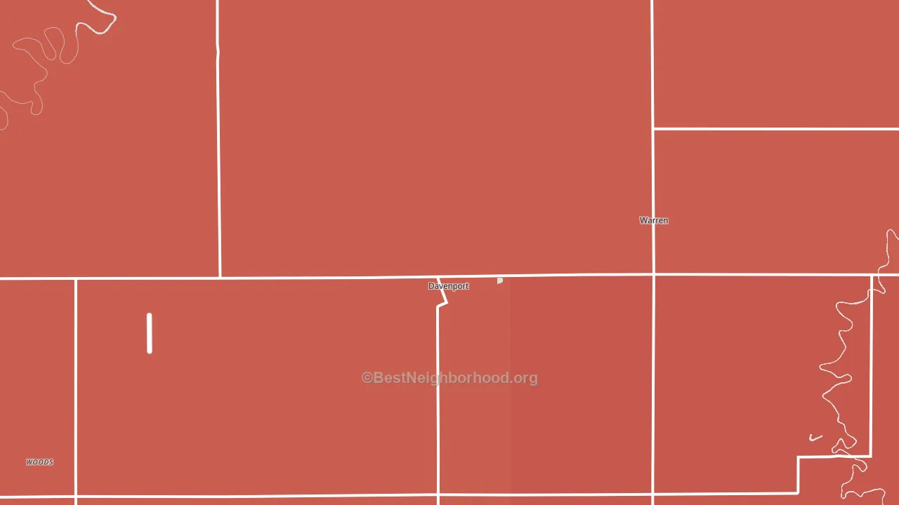Davenport, ND block-group political-lean map