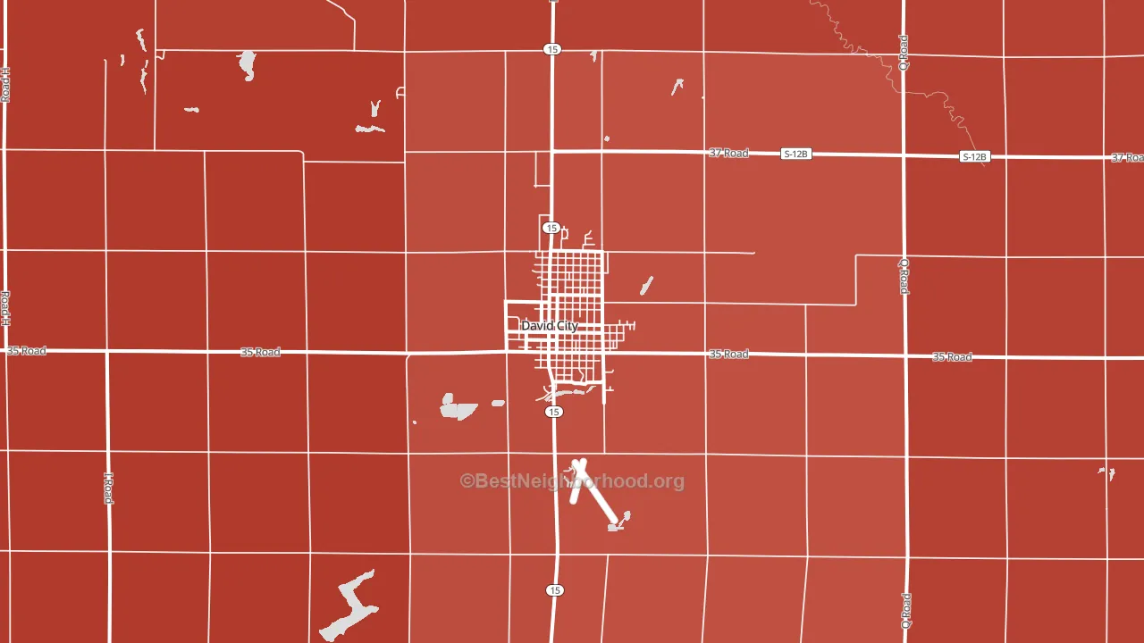 David City, NE block-group political-lean map