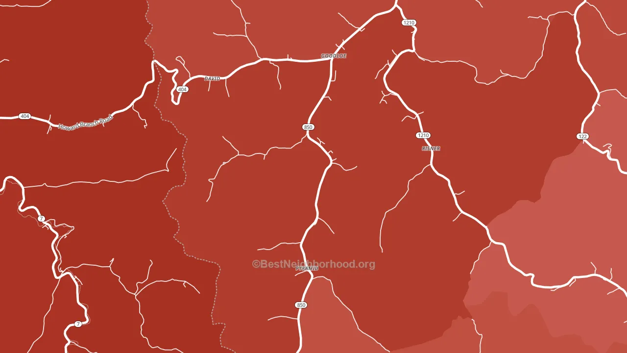 David, KY block-group political-lean map