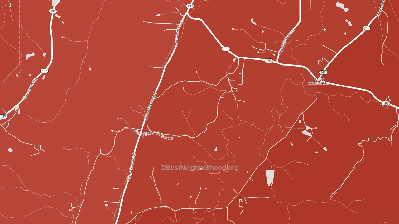 Davis Crossroads, GA block-group political-lean map