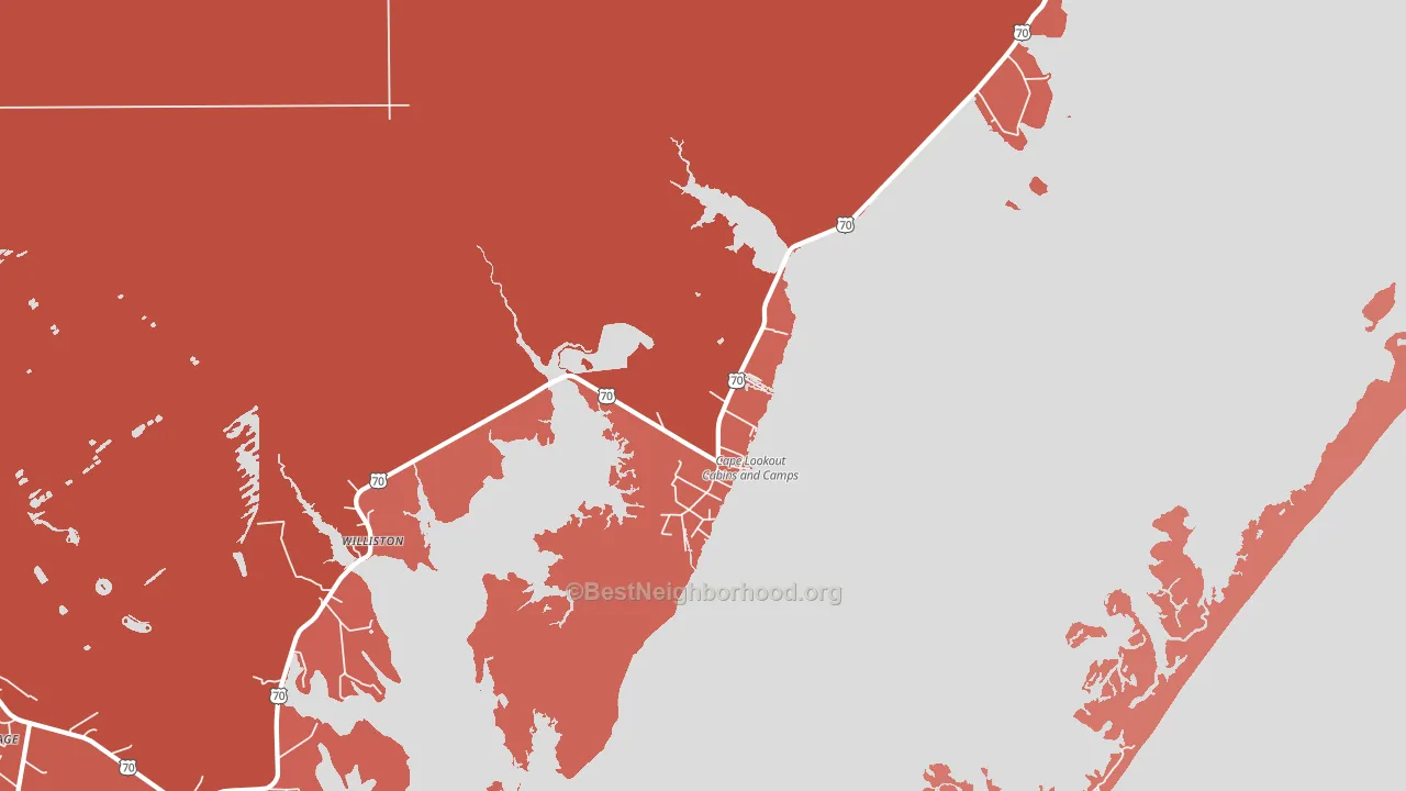 Davis, NC block-group political-lean map